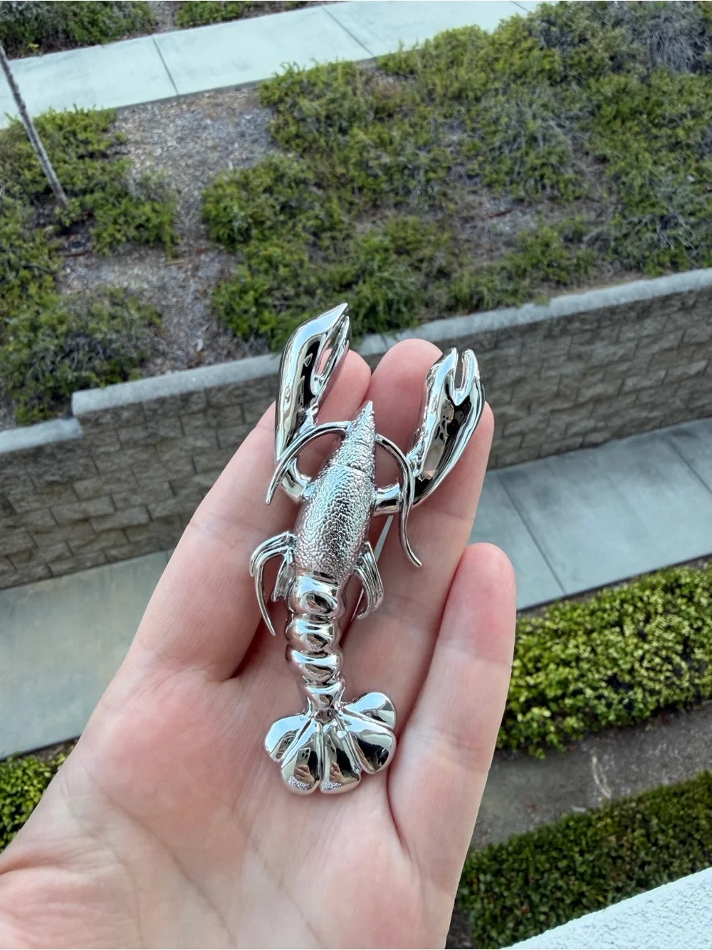 Anthropologie Silver Lobster Brooch